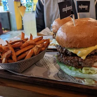 Double Double Burger, Sweet Potato Fries