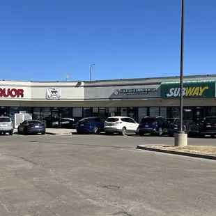 Temporary sign by liquor store