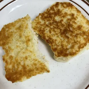 Partially eaten biscuit. Fluffy and light!