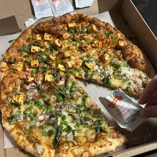 Half N Half Medium : Butter Paneer and Vegetable Curry