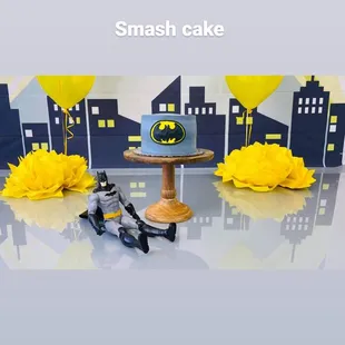 a cake with a batman theme