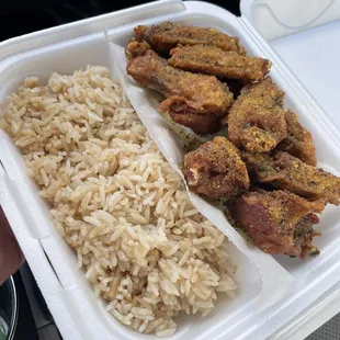 Lemon pepper with fried rice