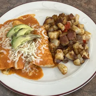 Breakfast Enchiladas w/ home fries