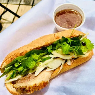 Pho Dip Banh Mi sandwich