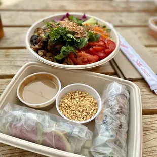 Fresh Spring Rolls and Mamma Mai&apos;s Chicken Rice