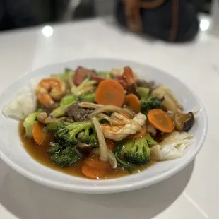 a bowl of food