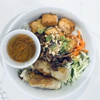 Shrimp Tofu and one meat with Rice