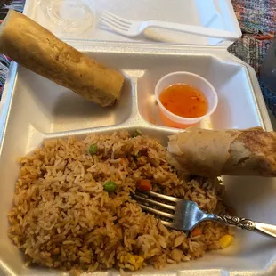 2 Egg Rolls   Chicken Fried Rice