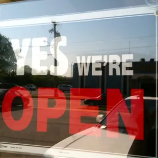 an open sign