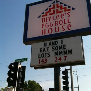 the sign
