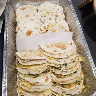 Breakfast Taco Tray - we cater!