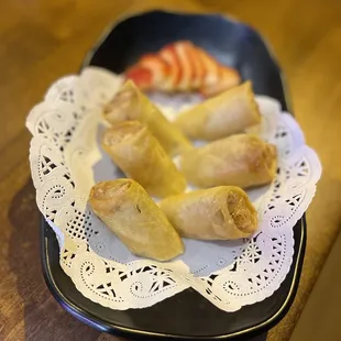 Fried banana and coconut dessert.