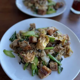 Pad See Eww with Crispy Pork. So good!