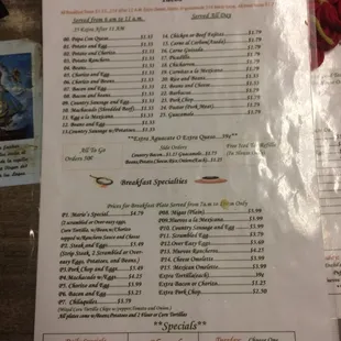 Menu side 2 10/08/17