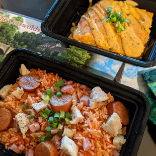 Jambalaya and corn bread