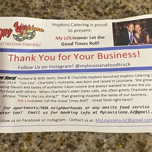 Business info, lovely folks 11.12.20.