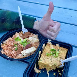 Crawfish Cornbread and Jambalaya!