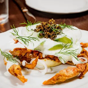 a plate of food on a table