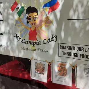 a sign for a local restaurant