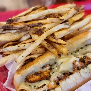 Salmon Philly w/ Fries