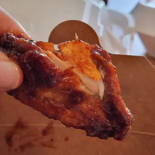 No jumbo Wings here! Delicious!