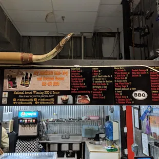 ows the menu of the restaurant