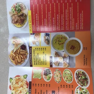 a menu for a mexican restaurant