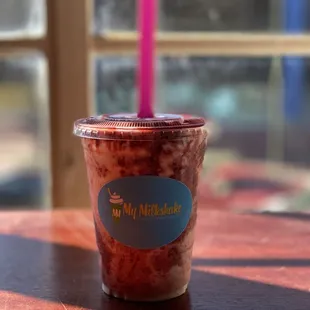 WandaVision LIMITED EDITION FOR THE MONTH OF FEBRUARY ONLY (cheesecake, strawberry, and strawberry syrup around the cup)