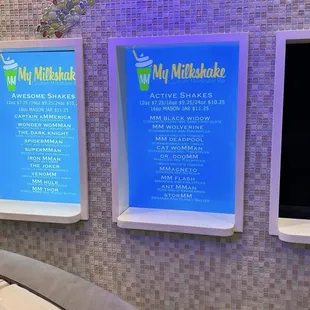 Digital menu display