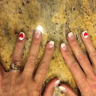 Valentine nails