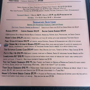 Peek at the menu 1 of 4 pages, not overwhelming just what to expect from a hole in the wall
