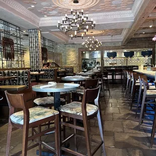 Dining area by bar