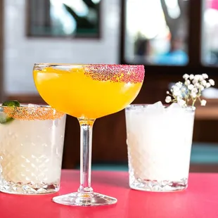 Spicy Margarita, Mango Margarita, Elderflower Margarita