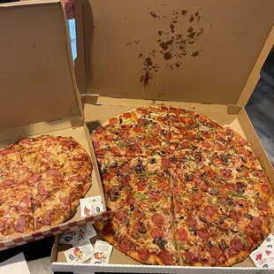 Side by side comparison to their large and giant size lol