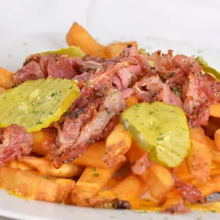 a plate of fries