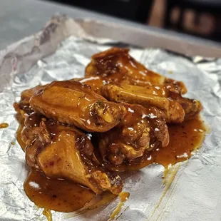 Mango habanero wings