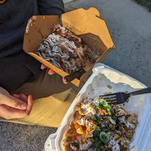 Beef Poutine Chicken on The Stick