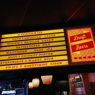 ows a menu at a restaurant