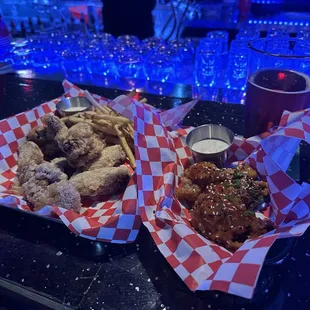 Garlic parm wings &amp; house made sweet heat wings!