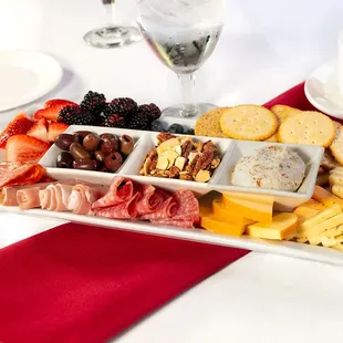 a platter of appetizers