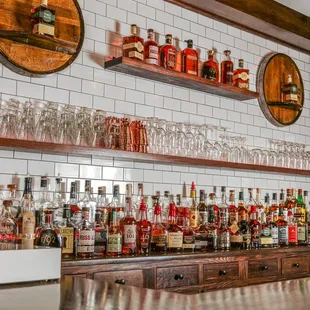 a bar with a lot of liquor