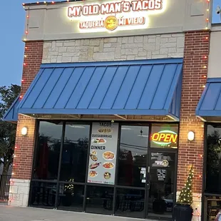 the front of the restaurant