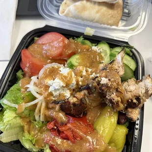 Chicken Souvlaki Salad