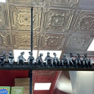 Cute art work hanging from the ceiling