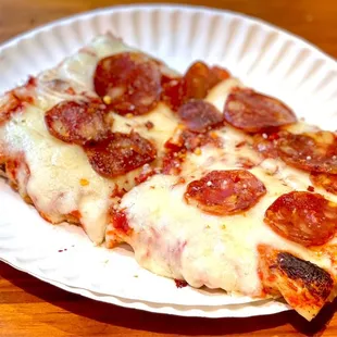 Dry Italian Sausage slice. $4.95 + tax + tip