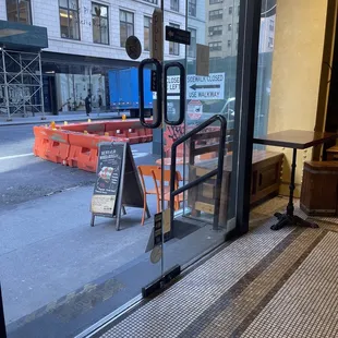 Outdoor seating very limited