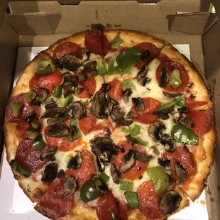 Small gluten free pizza.