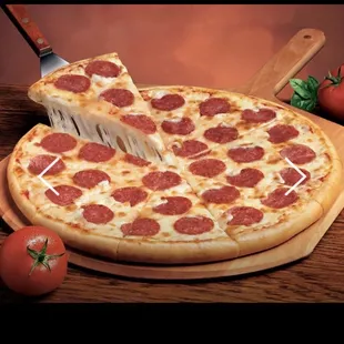 a slice of pepperoni pizza