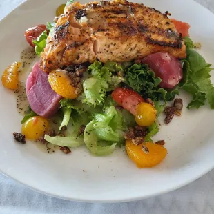 Salmon with beet salad