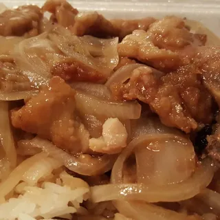 408. Pork Chops and Onion Over Rice